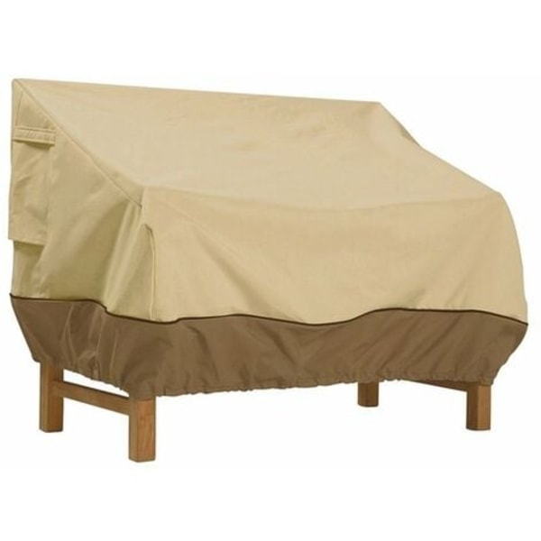 Bench cover, garden bench cover waterproof oxford fabric, outdoor bench cover UV and windproof sofa cover (beige, 147 x 83 x 79 cm)