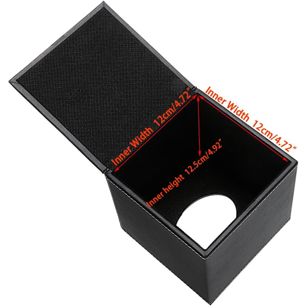 Läder Hushålls Kontors Kubisk Kvadratisk Pappershållare Box Cover Case Servetthållare (Svart Kub)