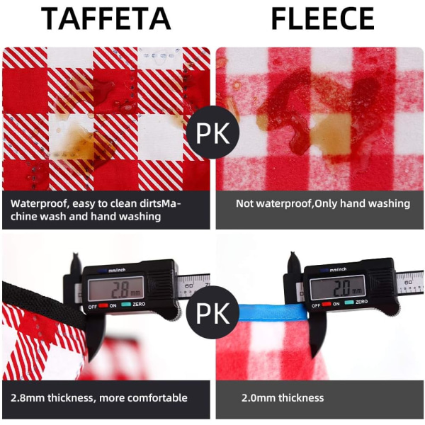 Maskinvaskbar Picnic & Strandtæppe Handy Mat Plus Tyk Dobbeltlags Sandtæt Vandafvisende Polstring Bærbar 79\"x79\"(Rød og hvid) Red and White 79"L x 79"W