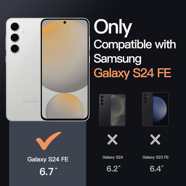 Kotelo Samsung Galaxy S24 FE:lle, kellastumaton, kirkas