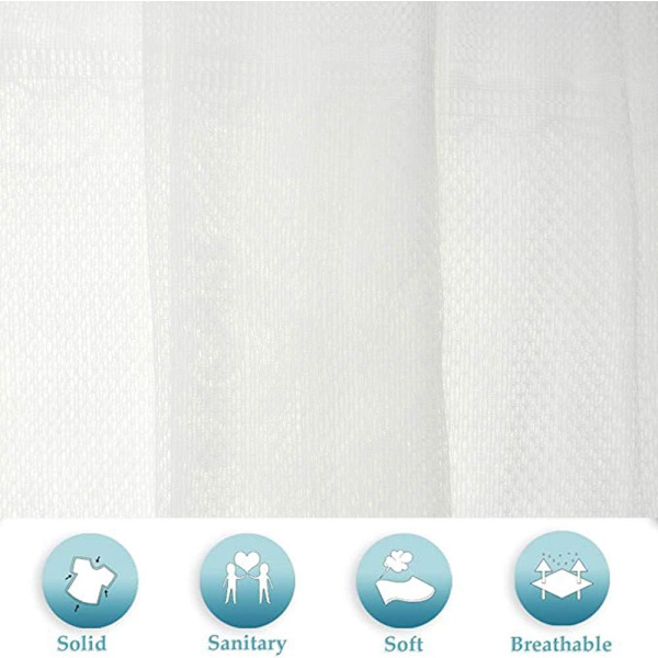 Blonderdørgardin, 60cm x 180cm halvtransparente vindusgardiner i voile, brodert gardin for hjemmedekorasjon stue, soverom, hvit