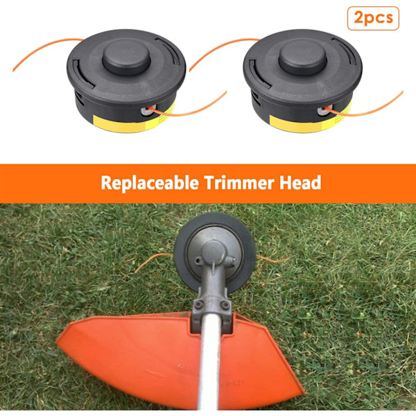 Borsttrimmerhuvud för Stihl Auto Cut 25-2, Universal Trimmerhuvud för Stihl FS-modell, KM-serie Borsttrimmer (2 stycken)