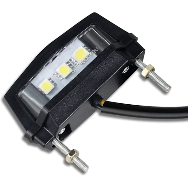 1 stk motorsykkel skiltlys, 12V Universal motorsykkel LED baklys baklys skiltlys, hvitt lys