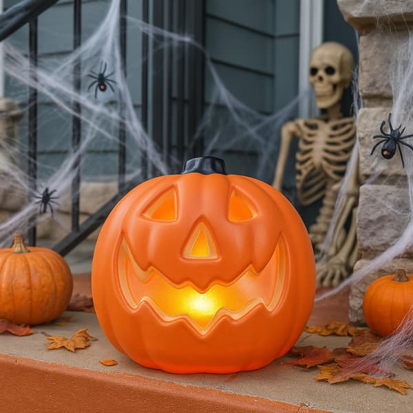 1 stk. LED-oplyste græskar er den perfekte ledsager til Halloween.