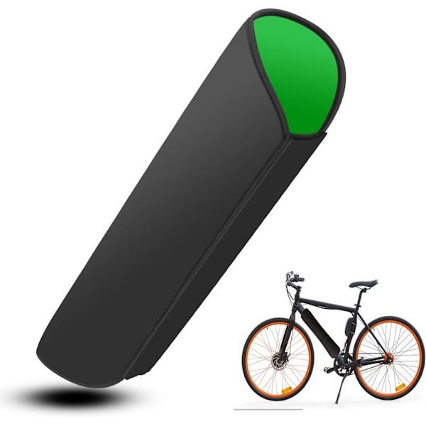 Ebike Batteri Beskyttelsesdæksel, Cykel Batteri Beskyttelsesetui Ingen med 28-34cm Omkreds, Ebike Tilbehør green