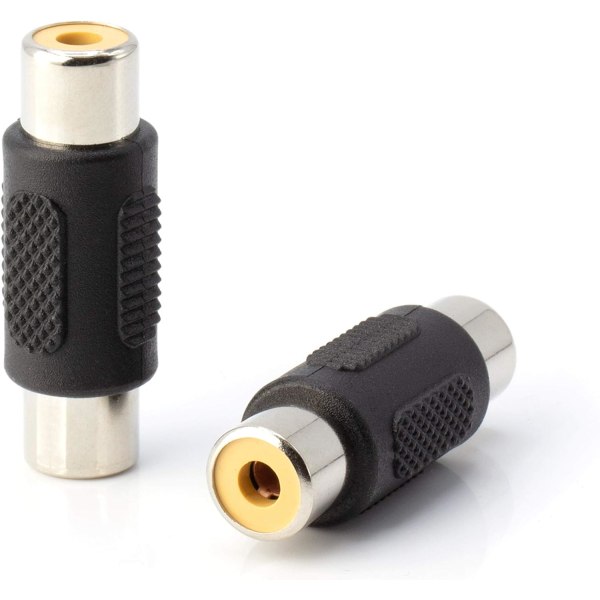 RCA adapters, female to female couplers, extenders, cartridges - Audio Video RCA connectors for audio, video, subwoofer, phono, - 4 piece set