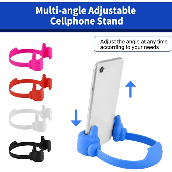 Telefonställhållare 1 st Tummen Upp Lat Hand Arm Fingerhållare Nyhet Bärbar Skrivbordsmobil Celltelefon Kickstand Söt (Svart)