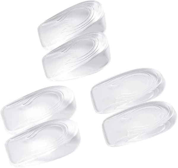 Par av silikon gel hälkuddar för innersula (1cm+2cm+3cm)