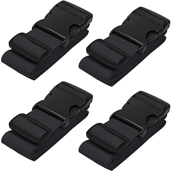 4-pack Resväskor Remmar för Resväskor Remmar Resebälte Tillbehör multiduty Black