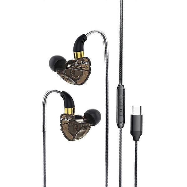 ESSAGER 1.2m Type-C Plug In-ear Hodetelefoner Sport Inline Kontroll Øretelefoner