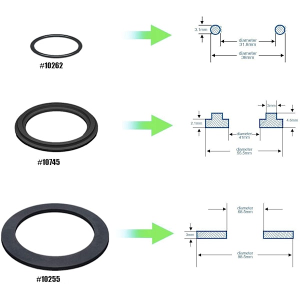 Intex Pakke med pakninger for stoppventiler og sil, stor modell