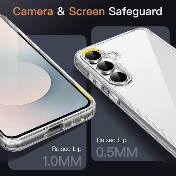 Etui til Samsung Galaxy S25 FE, Anti-gulning, Gennemsigtig