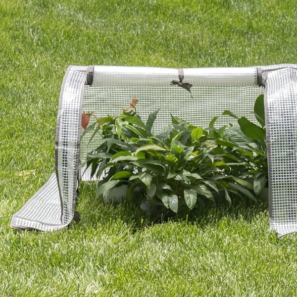 Havedrivhus - Gennemskinnelig PE Presenning - 180x90x90cm - Beskyttelse mod Regn og Sne - Hvid