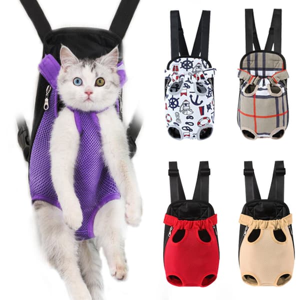 Kjæledyr Brystveske Utendørs Mesh Dobbel Skulder Fire Ben Backpack Leopard print canvas S