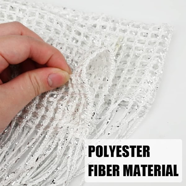 Trådgardinpanel, Glitter Dörr Vägg Fönster Dörröppningar Panel Flugskärm Frans Rumsavdelare Persienner, Tofsband White