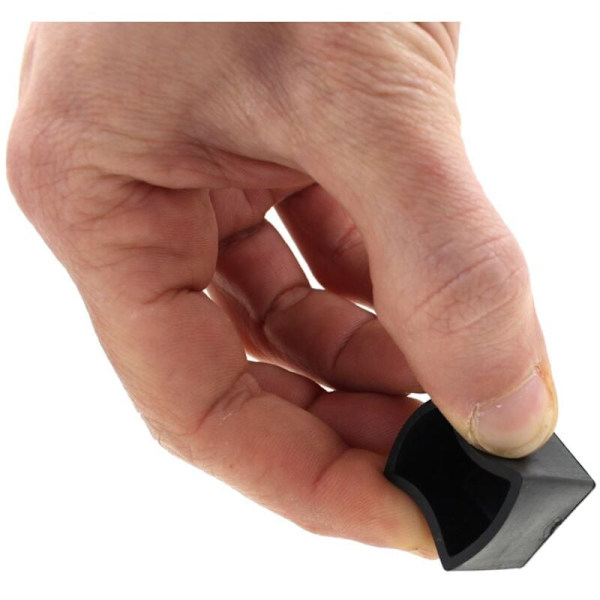 4 stk. firkantede gummifødder til stole, borde, møbelben (40 mm sorte)