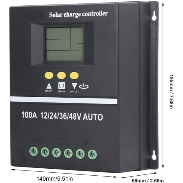 100A MPPT Solarladdningsregulator 12V 24V 36V 48V LCD-skärm Batteri Smart regulator Max 100V Dubbel USB-ingång