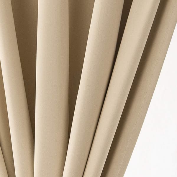 Franska Dörrgardiner Ren Färg Franska Dörrgardinspanel Mörkläggningsgardiner för Vardagsrum Sovrum Matrum, 2 Paneler, 64*183cm Beige