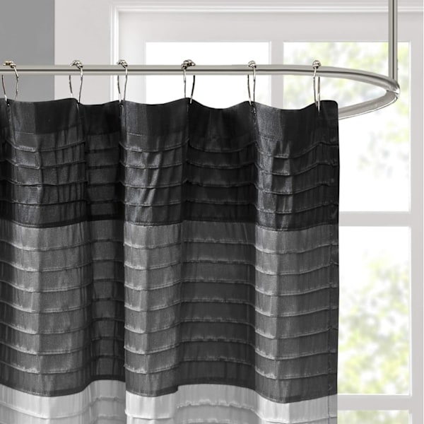 Suojusverho Faux Silk Pieced Striped Modern Microfiber Bath Curtains,180CM*180CM style 3