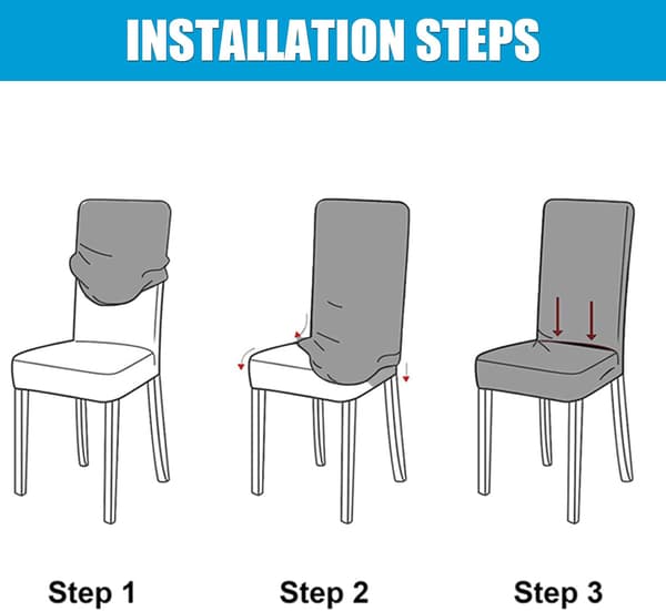 Stolsöverdrag Set om 4 Stretch Moderna Stolsöverdrag för Matrum Köks Bröllop Fest Tvättsbart Stolskydd