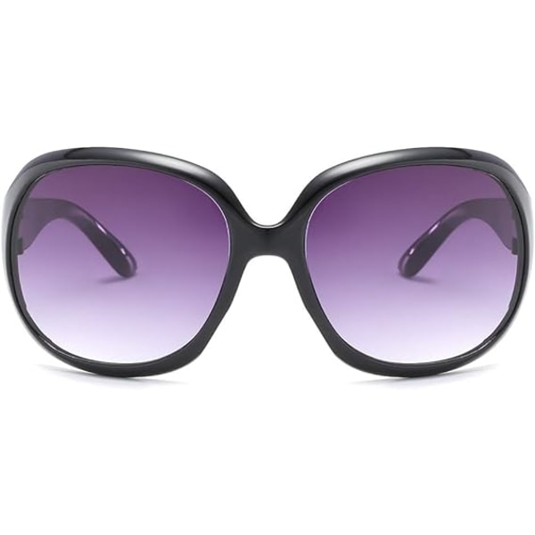 Svarta solglasögon Vintage Big Frame Ladies Shades UV400 Solglasögon black Polarized