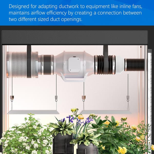 Reduktionsstykke til Kanal 150 mm til 100 mm, 6 til 4 tommer Udsugningsventilator Reduktionsstykke Cirkulær Reducerende Samling Kanalrørsforbindelse Adapter