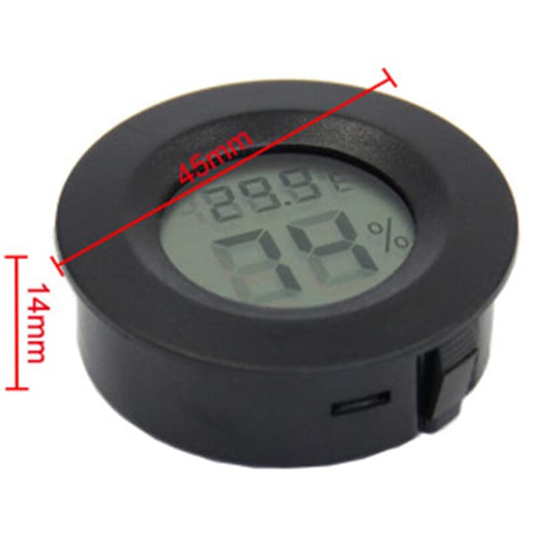 2-pack Mini Digital LCD Termometer Hygrometer Inomhusmonitor - för Luftfuktare Avfuktare Växthus