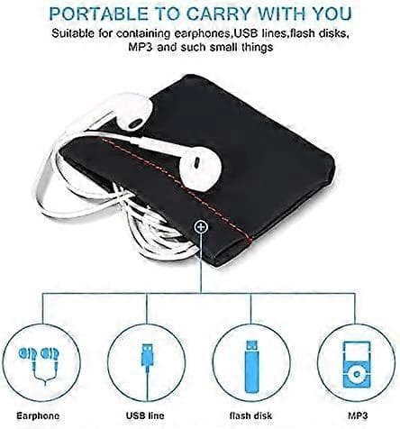 2 stk. PU-lær erstatning bæreveske pose lommebok for Iphone Beats Htc øretelefontilbehør
