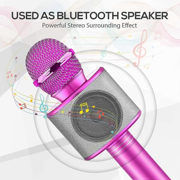 Leksaker för flickor 3-12 år, Bluetooth Barnmikrofon Presenter för 4-10 Årsdagspresenter för 5-12 Årig Flicka