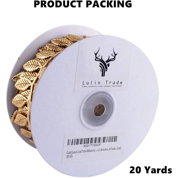 54 meter guld blad blad band trim rep för Girlang DIY hantverk och fest bröllop hem dekorationer Gold 5.98 x 3.5 x 2.01 inches
