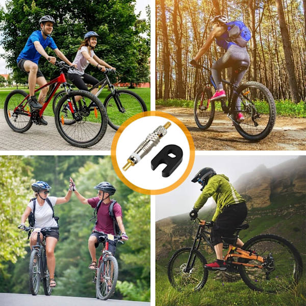 6 stk. Presta-ventilkerne Obos-ventil Presta, ventilkernfjernelsesværktøj, universal til racercykel, mountainbike, skruecykel, nem at bruge