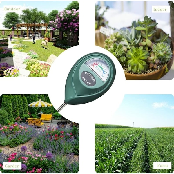 Fuktmätare för växter, Hygrometer för blomkruka, trädgård, gård, ingen batterier krävs