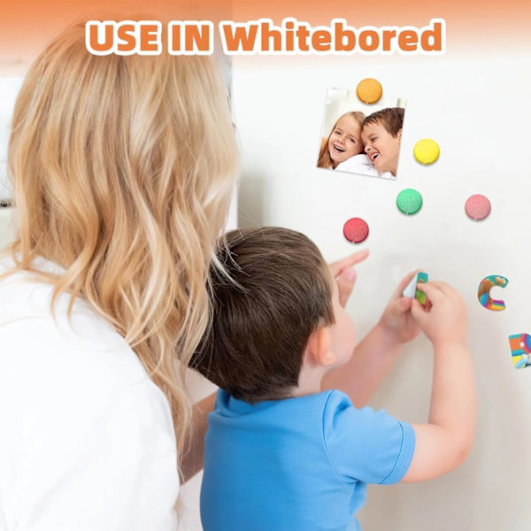 Jääkaappimagneetti, 20 kappaleen pakkaus jääkaappimagneetteja, vahva magneettitaulu, kaappimagneetteja, toimistomagneetteja White+Black 20PC-2CM
