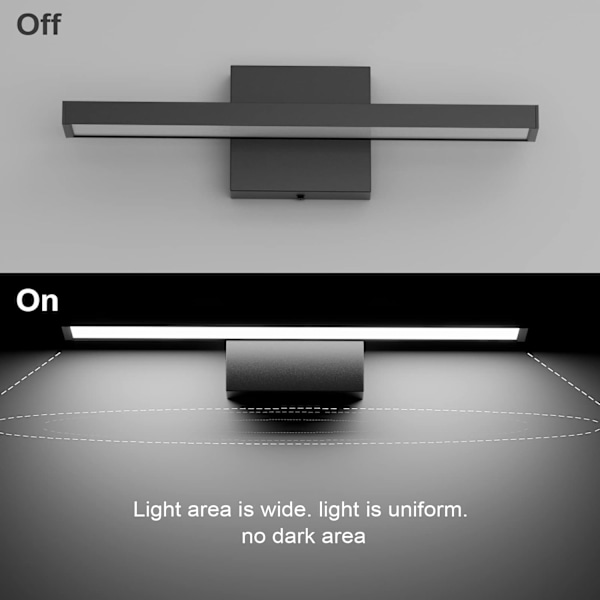 LED-speilbelysning for bad, baderomslampe vegg, speillampe for bad Warm light 56cm