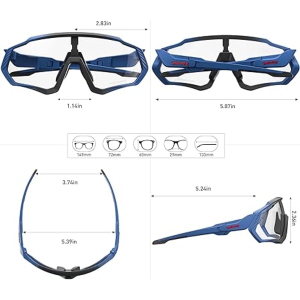 Cykelbriller Fotochrome Solbriller MTB Mountainbike Cykel Unisex color 7 13.31 millimeters