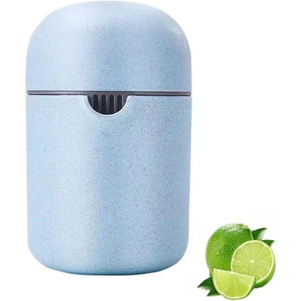 Citronpresser, Bærbar Appelsinjuicer Limejuicer med To Anvendelsesmåder, Manuel Citrus Citronjuicer Kop til Forskellige Frugter (Blå) Blue