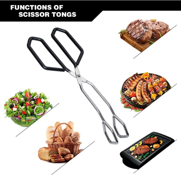 Rustfrit stål saks-tang med blødt håndtag, 28 cm, 2 stk. Black