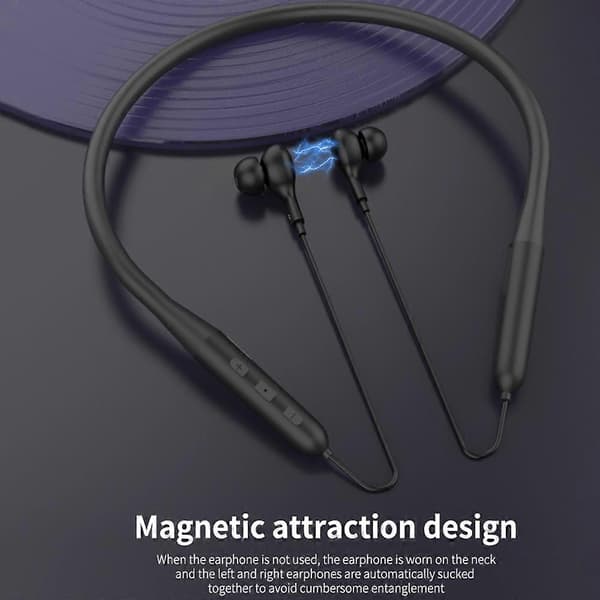 Typ A ML729 Nackbands Bluetooth Headset Sport Löpning Trådlös Musik Samtal Magnetisk In-Ear
