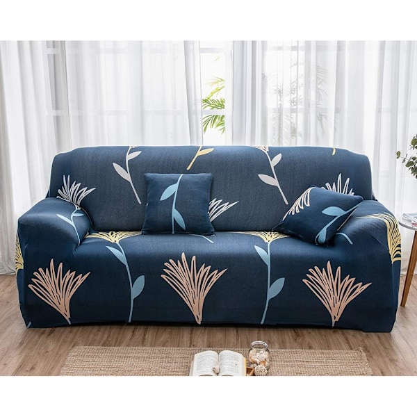 1-Delad Stretch Soffaöverdrag, Soffaöverdrag Elastiskt Tyg Tryckt Mönster Stol Loveseat Soffa Sofföverdrag (3-Sits)