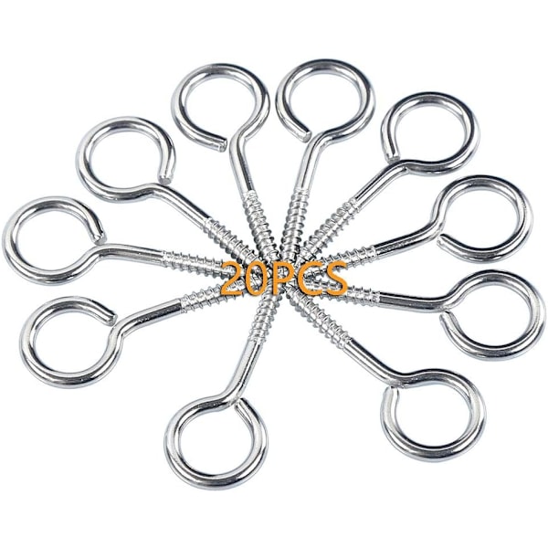 M3*40 304 Rustfrit Stål Øjebolt Skrue Ring Øje Får Øje Rund Selvtæppende Øjebolt Ring Med Fastgørelsesdørspænde 20STK