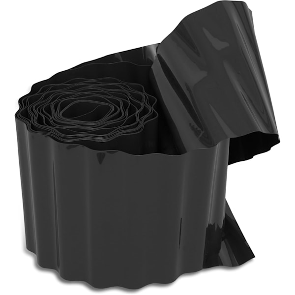 Klassisk Gräskant, Gräskant, Rabattkant, Klippkant, 9m x 20cm, Svart