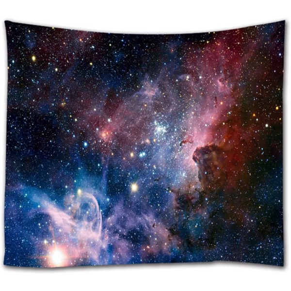 Romteppe, Universe Nebula Galaxy Stjerneveggteppe for stue Sovesal 100x75cm