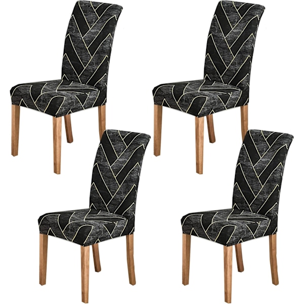 Stolsöverdrag Set om 4 Stretch Moderna Stolsöverdrag för Matrum Köks Bröllop Fest Tvättsbart Stolskydd
