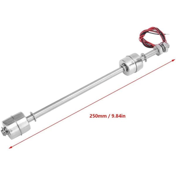 Krisflottör, vattennivåkontroll, vattenbehållarnivåsensor, dubbelkrets (250mm flottör)