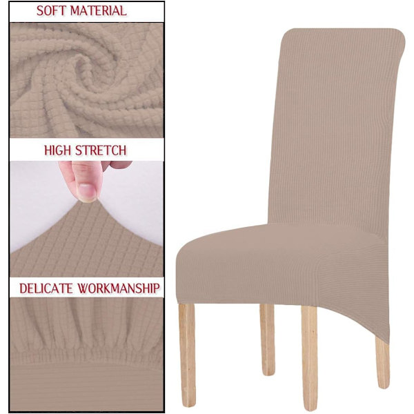 Xl ruokasalin tuolinpäällinen 2/4/6 kpl Tuolin suojapäällinen, joustava tuolin suoja Istuinsuojat Hääjuhlajuhlan koristeluun (Hiekka, 2 kpl)