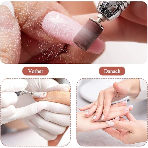 Slibeskive til neglefil, 100 stk. slibeskive, slibeovertræk til neglefil, korn 80/120/180/240 slibeskive til manicure