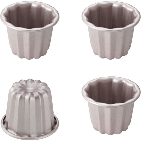 Form Pan Set, Non-Stick Cannele Muffin Bakeware Cupcake Pan för ugnsbakning single cup