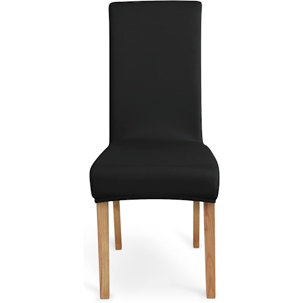 Stretch Stolskydd för Matbord, Set om 4, Mörkgrå