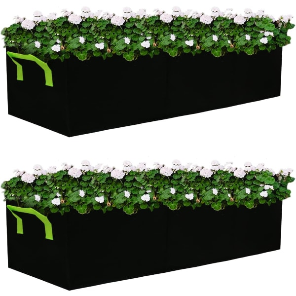 Plant Grow Bags,Fabric Raised Planting Beds, Rectangle Grow Bag,for Outdoor Vegetables Plant Flowers