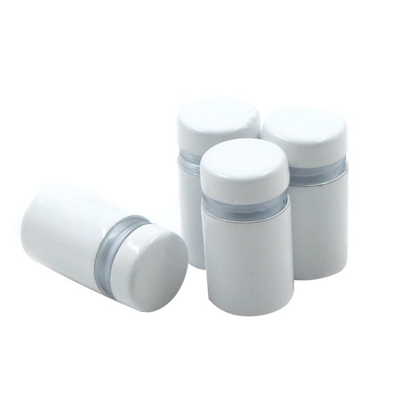 Mainosruuvit lasiteline peilipidikkeet kiinnikkeet pultit - 12 kpl kylttispacer, ruuvispacer lasille, ruostumaton teräs (valkoinen 12x20mm)